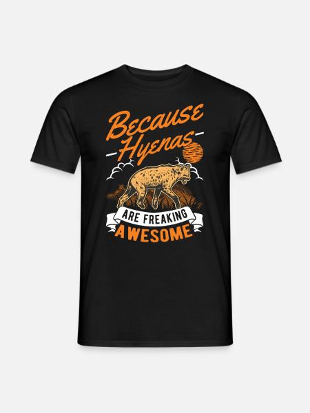 Hyäne Geschenk Erdwolf Hyena - Männer T-Shirt - Schwarz