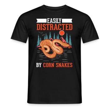 Facilement distrait par les serpents des blés Serpent des blés - T-shirt homme - noir - Devant - AI Model Male 178 light (178cm)