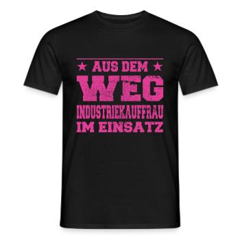 Commis industriel en action Design - T-shirt homme - noir - Devant - AI Model Male 178 light (178cm)