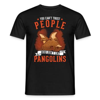 Pangolin cadeau Pangolin - T-shirt homme - noir - Devant - AI Model Male 178 light (178cm)