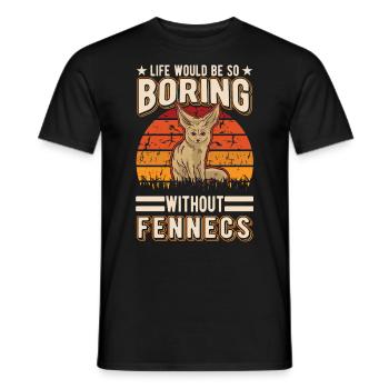 Fennec Cadeau Fennec Renard du désert - T-shirt homme - noir - Devant - AI Model Male 178 light (178cm)