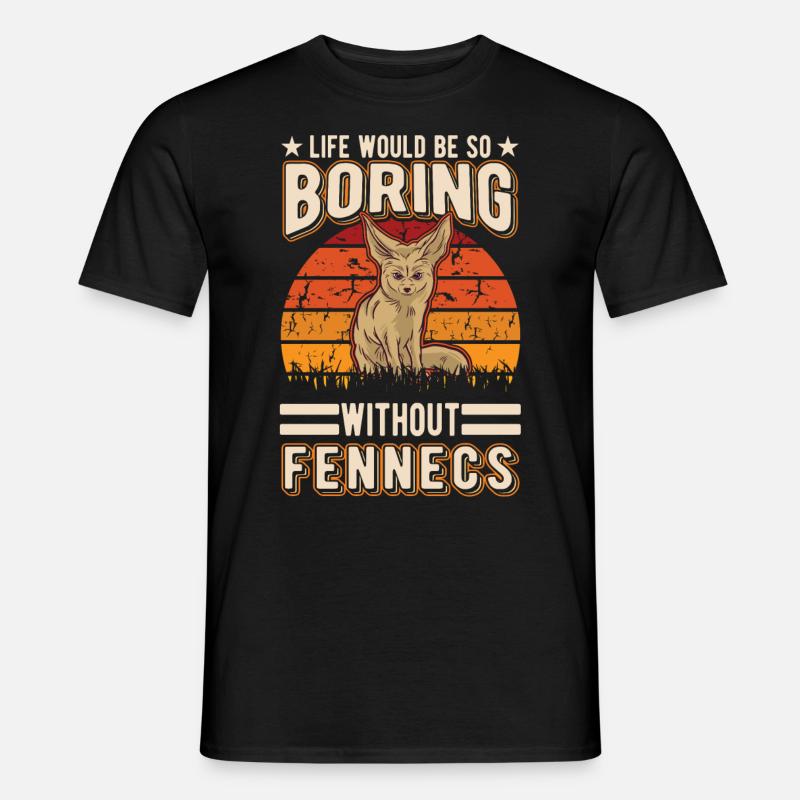 Fennek Geschenk Fennec Wüstenfuchs - Männer T-Shirt - Schwarz