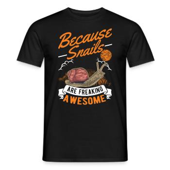 Schnecke Geschenk Weinbergschnecke - Männer T-Shirt - Schwarz - Vorne - AI Model Male 178 light (178cm)
