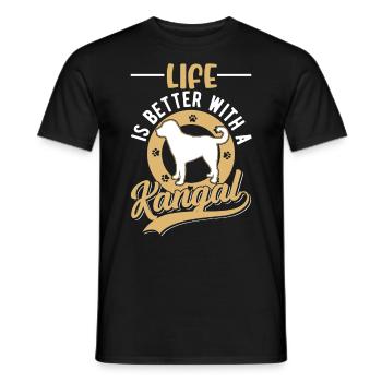 Das Leben ist beser mit einem Kangal - Männer T-Shirt - Schwarz - Vorne - AI Model Male 178 light (178cm)