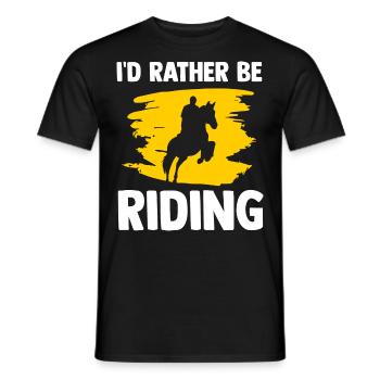 Pferdeliebhaber Reiten Reiten - Männer T-Shirt - Schwarz - Vorne - AI Model Male 178 light (178cm)
