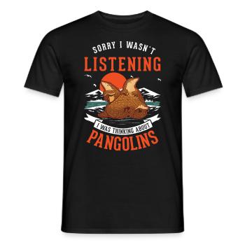 Pangolin cadeau Pangolin - T-shirt homme - noir - Devant - AI Model Male 178 light (178cm)