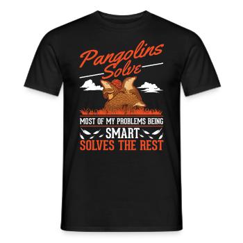 Pangolin cadeau Pangolin - T-shirt homme - noir - Devant - AI Model Male 178 light (178cm)