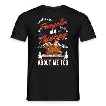 Pangolin cadeau Pangolin - T-shirt homme - noir - Devant - AI Model Male 178 light (178cm)