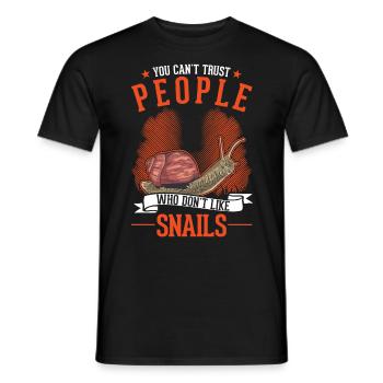 Escargot cadeau vignoble escargot - T-shirt homme - noir - Devant - AI Model Male 178 light (178cm)