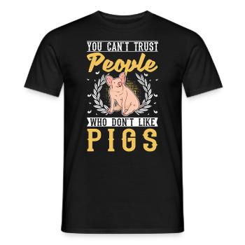 Cadeau de cochons fermier Piggy - T-shirt homme - noir - Devant - AI Model Male 178 light (178cm)