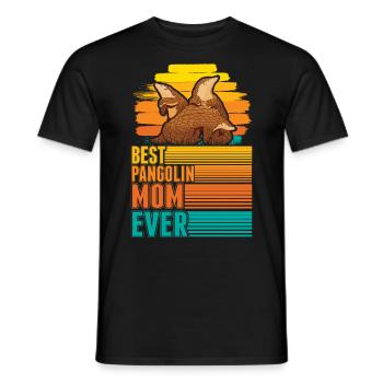 Best Pangolin Mom Ever Pangolin Mama - Männer T-Shirt - Schwarz - Vorne - AI Model Male 178 light (178cm)
