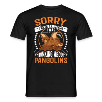 Pangolin cadeau Pangolin - T-shirt homme - noir - Devant - AI Model Male 178 light (178cm)