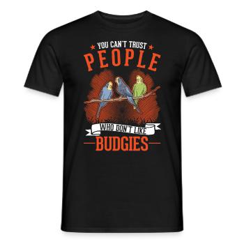 Cadeau Perruche Welli Cockatiel - T-shirt homme - noir - Devant - AI Model Male 178 light (178cm)
