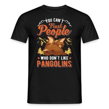 Pangolin cadeau Pangolin - T-shirt homme - noir - Devant - AI Model Male 178 light (178cm)