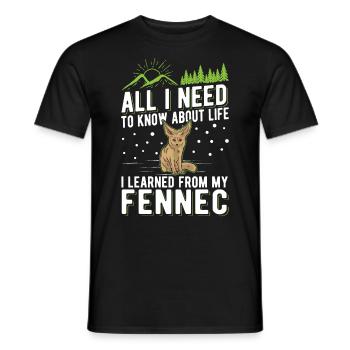 Fennek Geschenk Wüstenfuchs - Männer T-Shirt - Schwarz - Vorne - AI Model Male 178 light (178cm)
