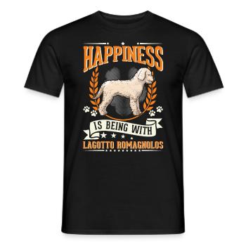Lagotto Romagnolo Glück Wasserhund - Männer T-Shirt - Schwarz - Vorne - AI Model Male 178 light (178cm)
