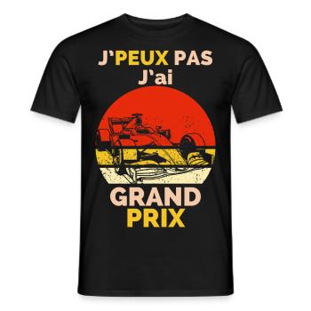J'peut pas j'ai Grand-Prix Humor T-Shirt - Männer T-Shirt - Schwarz - Vorne - AI Model Male 178 light (178cm)