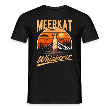 Erdmännchen Flüsterer Meerkat Whisperer - T-shirt homme - noir - Devant - AI Model Male 178 light (178cm)
