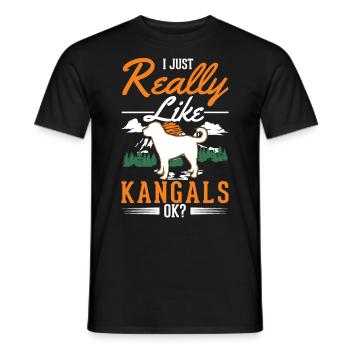 Cadeau chien Kangal - T-shirt homme - noir - Devant - AI Model Male 178 light (178cm)