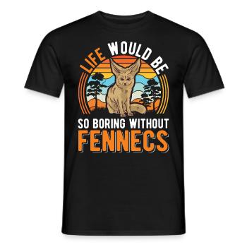 Fennec Cadeau Fennec Renard du désert - T-shirt homme - noir - Devant - AI Model Male 178 light (178cm)