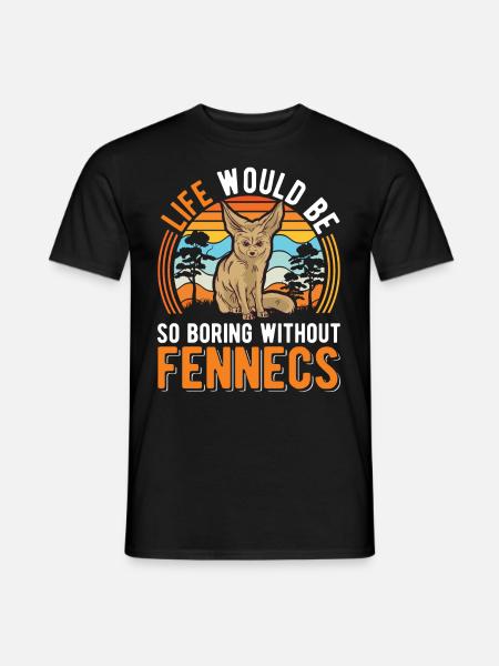 Fennek Geschenk Fennec Wüstenfuchs - Männer T-Shirt - Schwarz