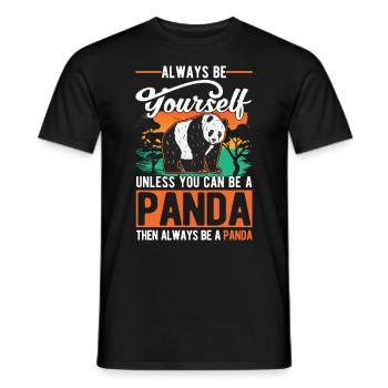 Soyez toujours vous-même Panda - T-shirt homme - noir - Devant - AI Model Male 178 light (178cm)