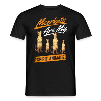 Les suricates sont mes animaux spirituels Suricate - T-shirt homme - noir - Devant - AI Model Male 178 light (178cm)