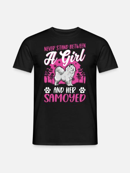 Samoyède Samojede Mädchen - T-shirt homme - noir