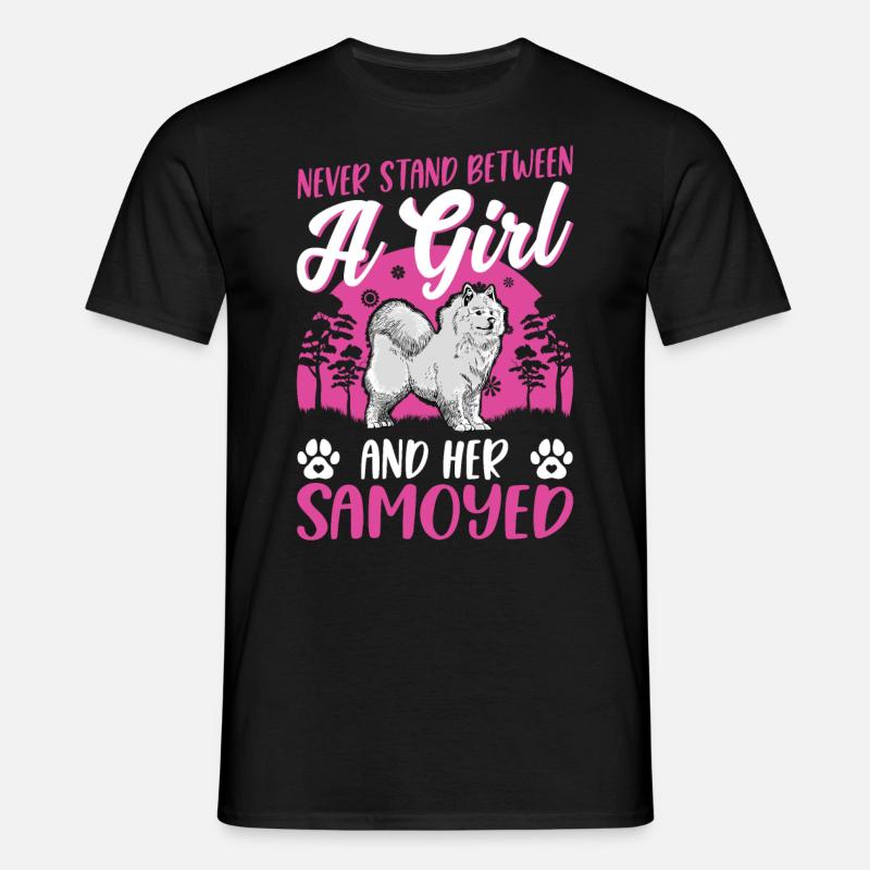 Samoyède Samojede Mädchen - T-shirt Homme - noir