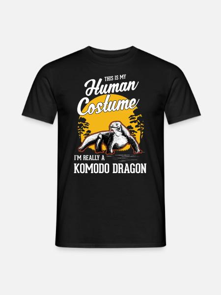 Komodowaran Human Costume Waran - Männer T-Shirt - Schwarz