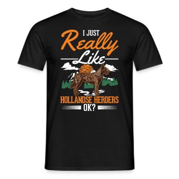 Hollandse Herder Hollandse Herdershond - Männer T-Shirt - Schwarz - Vorne - AI Model Male 178 light (178cm)