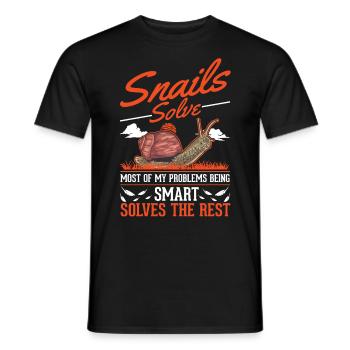 Escargot cadeau vignoble escargot - T-shirt homme - noir - Devant - AI Model Male 178 light (178cm)