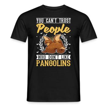 Pangolin cadeau Pangolin - T-shirt homme - noir - Devant - AI Model Male 178 light (178cm)