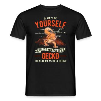 Soyez toujours vous-même à moins que vous ne puissiez être un gecko - T-shirt homme - noir - Devant - AI Model Male 178 light (178cm)