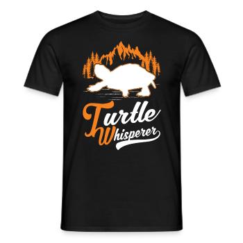 Turtle Whisper Nature Forest Mountains - Men's T-Shirt - black - Front - AI Model Male 178 light (178cm)