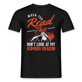 Komodowaran Waran Komododrache - Männer T-Shirt - Schwarz - Vorne - AI Model Male 178 light (178cm)