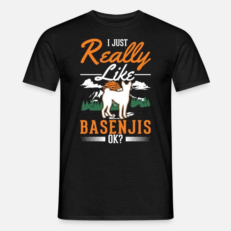 J’aime juste Basenjis - T-shirt homme - noir