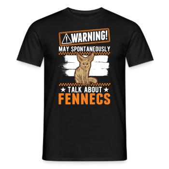 Avertissement Fennec Lover Desert Fox - T-shirt homme - noir - Devant - AI Model Male 178 light (178cm)