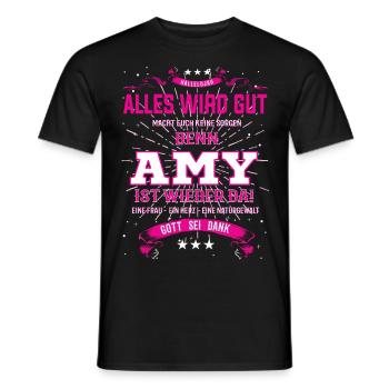 Alles wird gut denn Amy. Ist da Outfit - Männer T-Shirt - Schwarz - Vorne - AI Model Male 178 light (178cm)