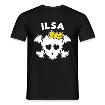 Pirate Isla Design for Girls and Women - Men's T-Shirt - black - Front - AI Model Male 178 light (178cm)