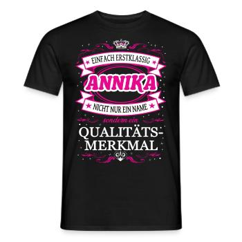 Quality feature Annika simply first-class outfit - Men's T-Shirt - black - Front - AI Model Male 178 light (178cm)