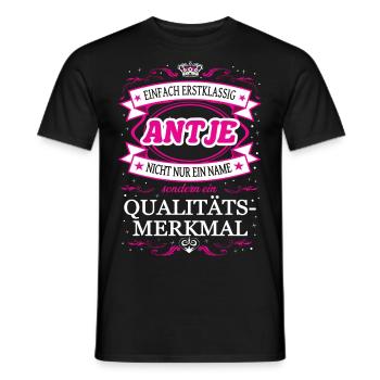 Quality feature Antje simply first-class outfit - Men's T-Shirt - black - Front - AI Model Male 178 light (178cm)