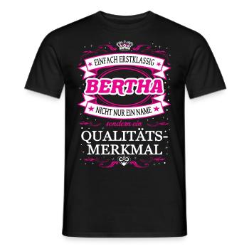 Quality feature Bertha simply first-class - Men's T-Shirt - black - Front - AI Model Male 178 light (178cm)