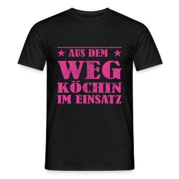 Conception de cuisine en action à l’écart - T-shirt homme - noir - Devant - AI Model Male 178 light (178cm)