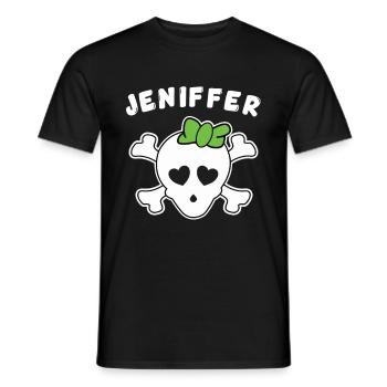 Pirate Jennifer Design pour les filles et les femmes - T-shirt homme - noir - Devant - AI Model Male 178 light (178cm)