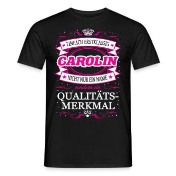 Quality feature Carolin simply first-class - Men's T-Shirt - black - Front - AI Model Male 178 light (178cm)