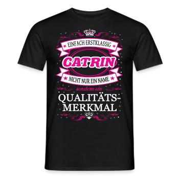 Quality Feature Catrin Simply Top Notch Outfit - Men's T-Shirt - black - Front - AI Model Male 178 light (178cm)