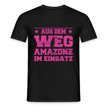 Aus dem Weg Amazone im Einsatz Design - Männer T-Shirt - Schwarz - Vorne - AI Model Male 178 light (178cm)