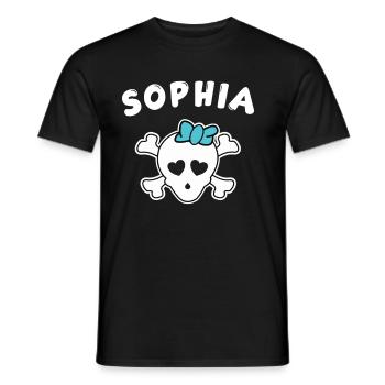 Pirate Sophia Design for Girls and Women - Men's T-Shirt - black - Front - AI Model Male 178 light (178cm)