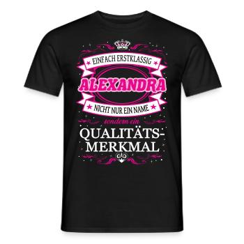 Quality feature Alexandra simply first-class - Men's T-Shirt - black - Front - AI Model Male 178 light (178cm)